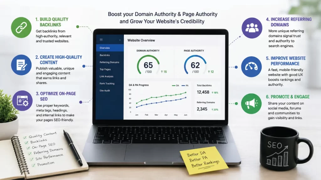 How to Improve Website DA and PA ranking
